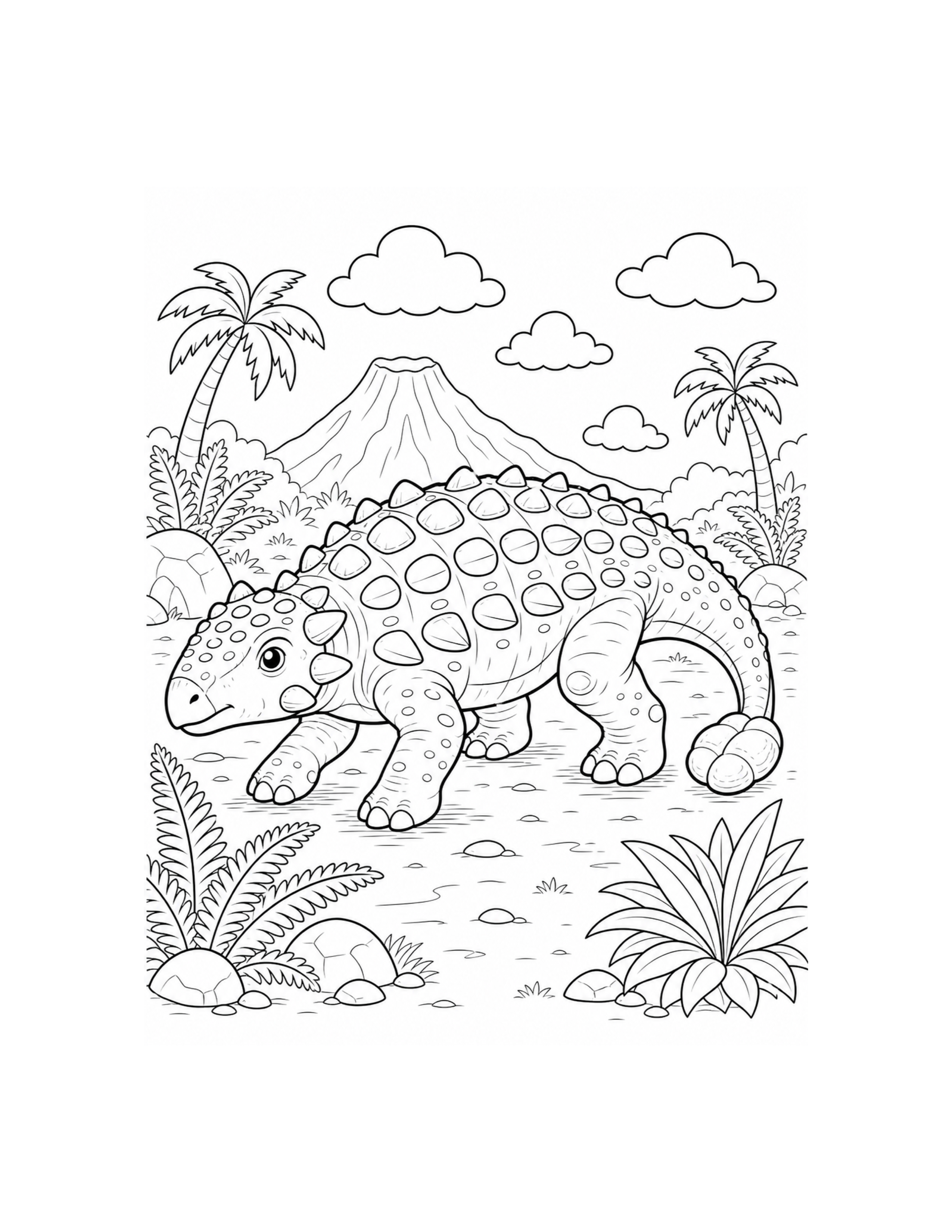 Ankylosaurus Coloring Page