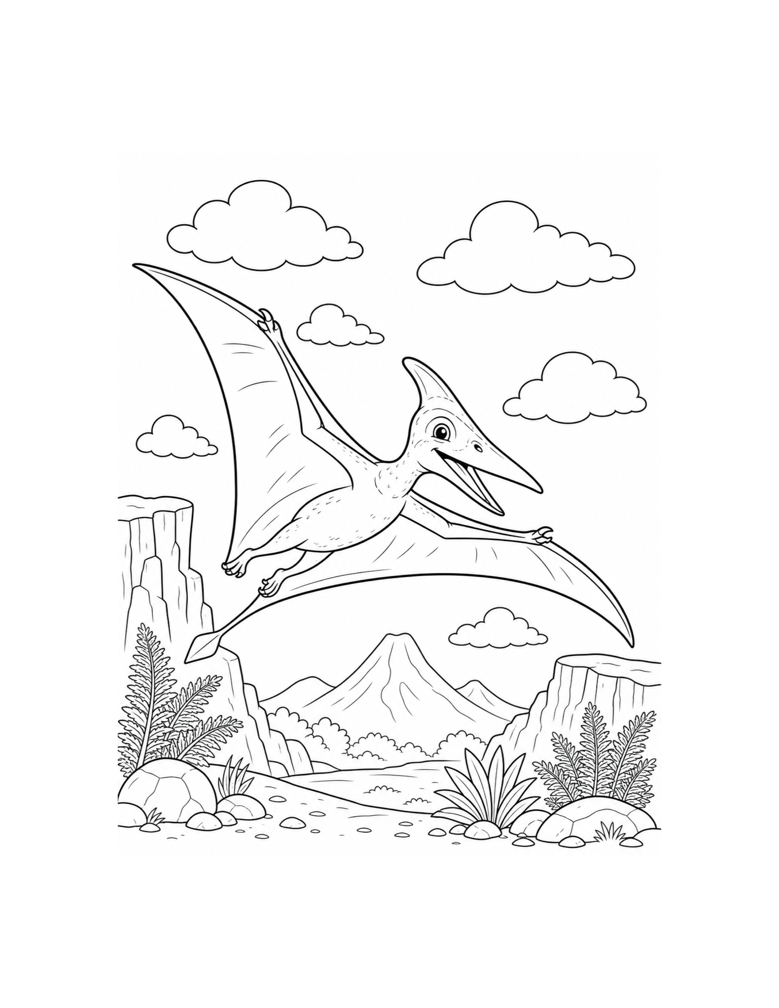 Pterodactyl Coloring Page