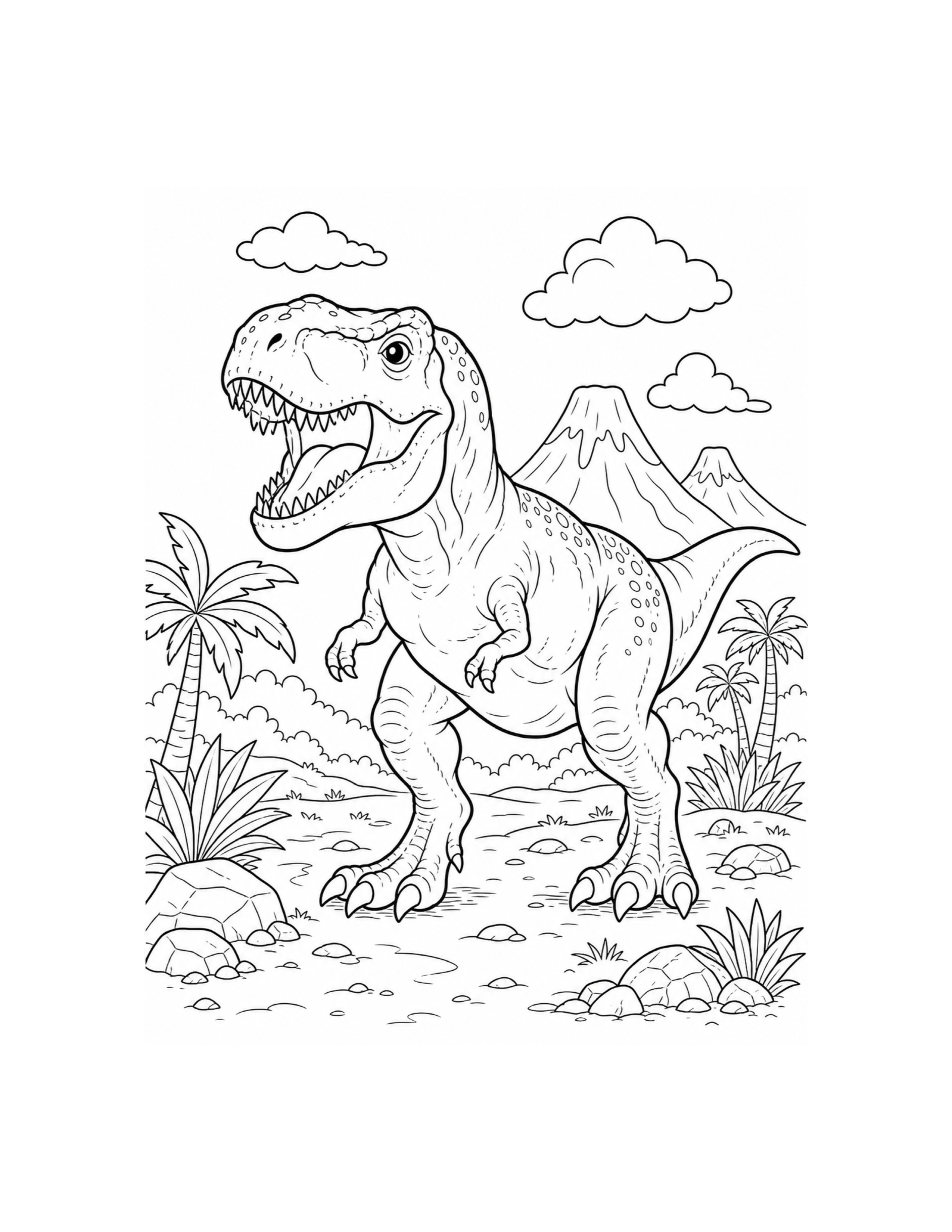 Tyrannosaurus Rex Coloring Page