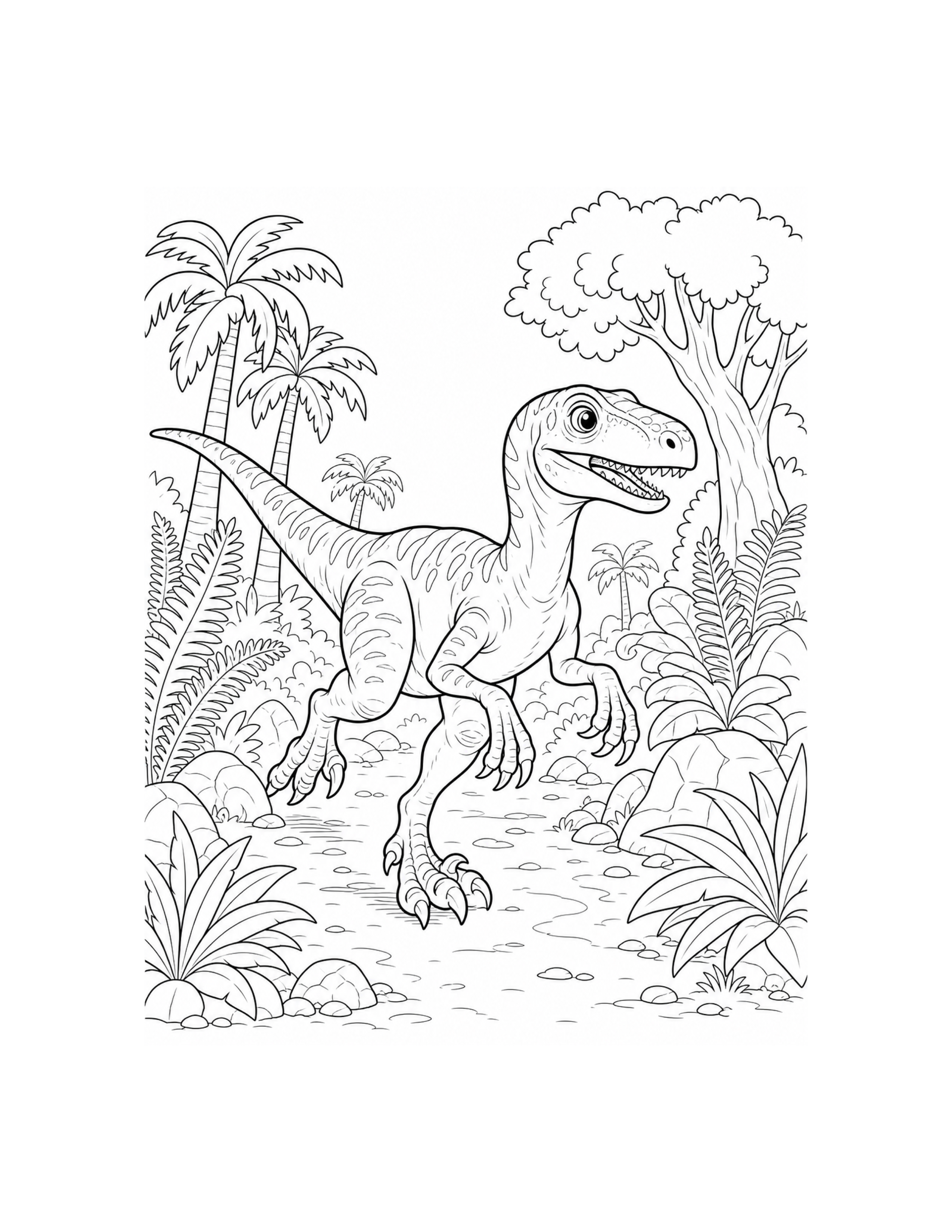 Velociraptor Coloring Page