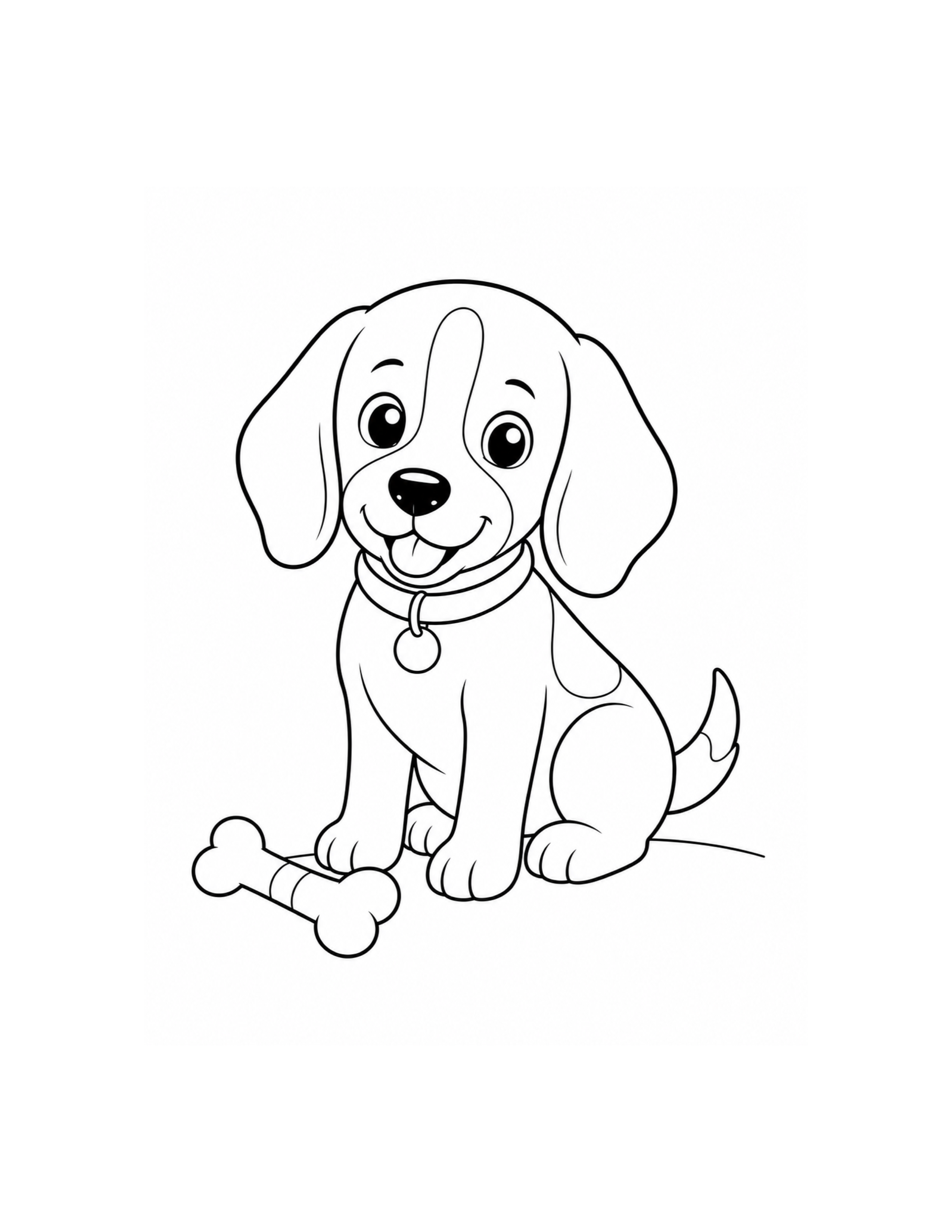 Beagle Puppy Coloring Page