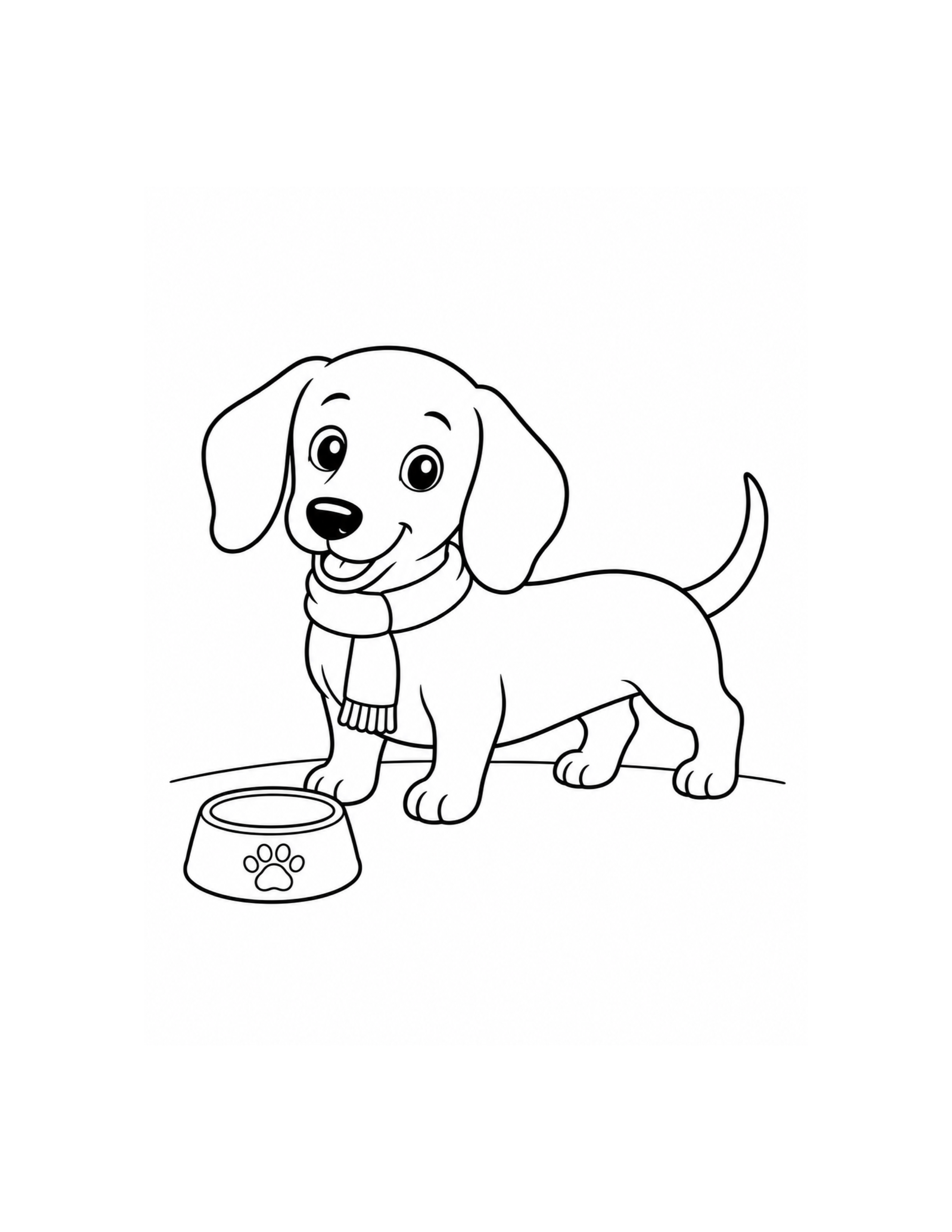 Dachshund Puppy Coloring Page
