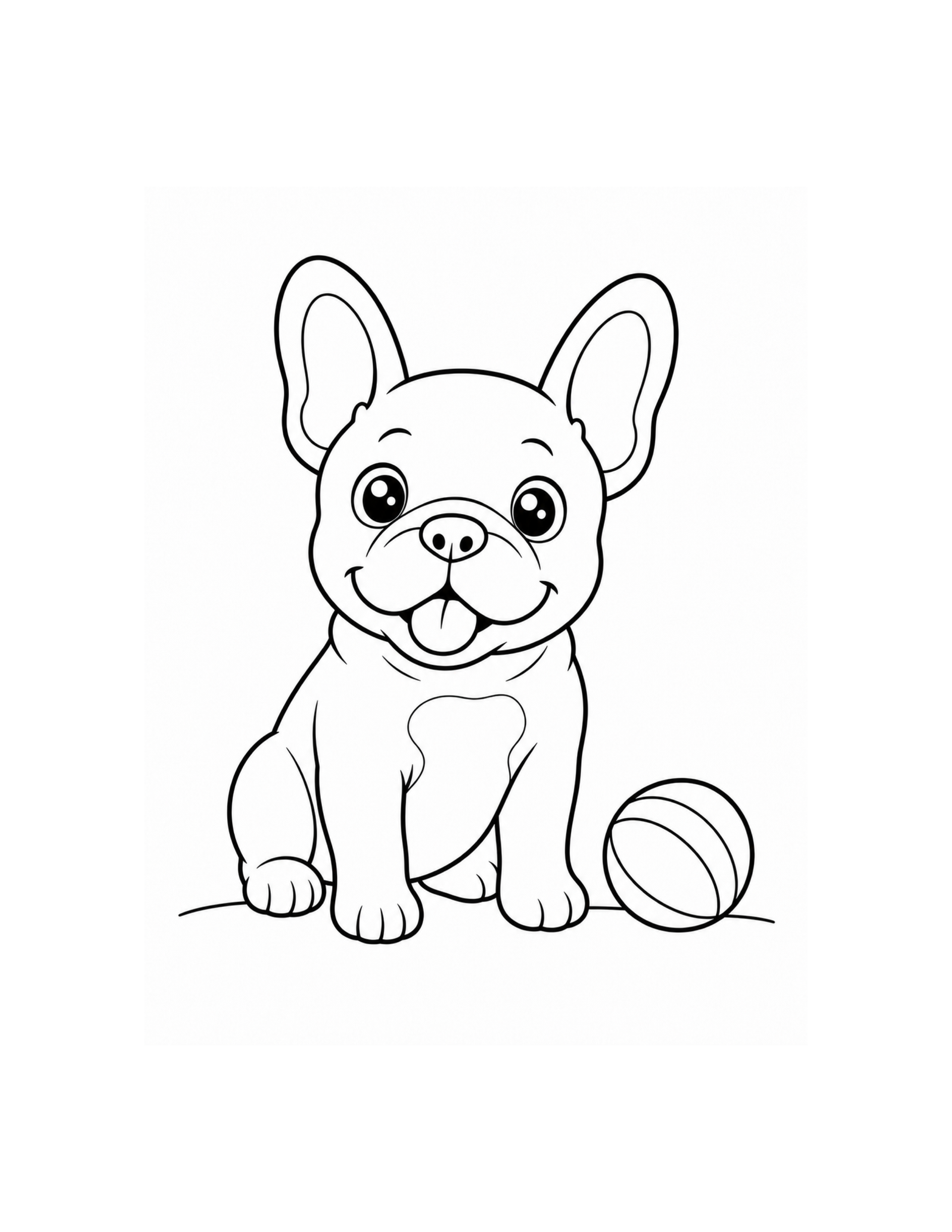 French Bulldog Puppy Coloring Page