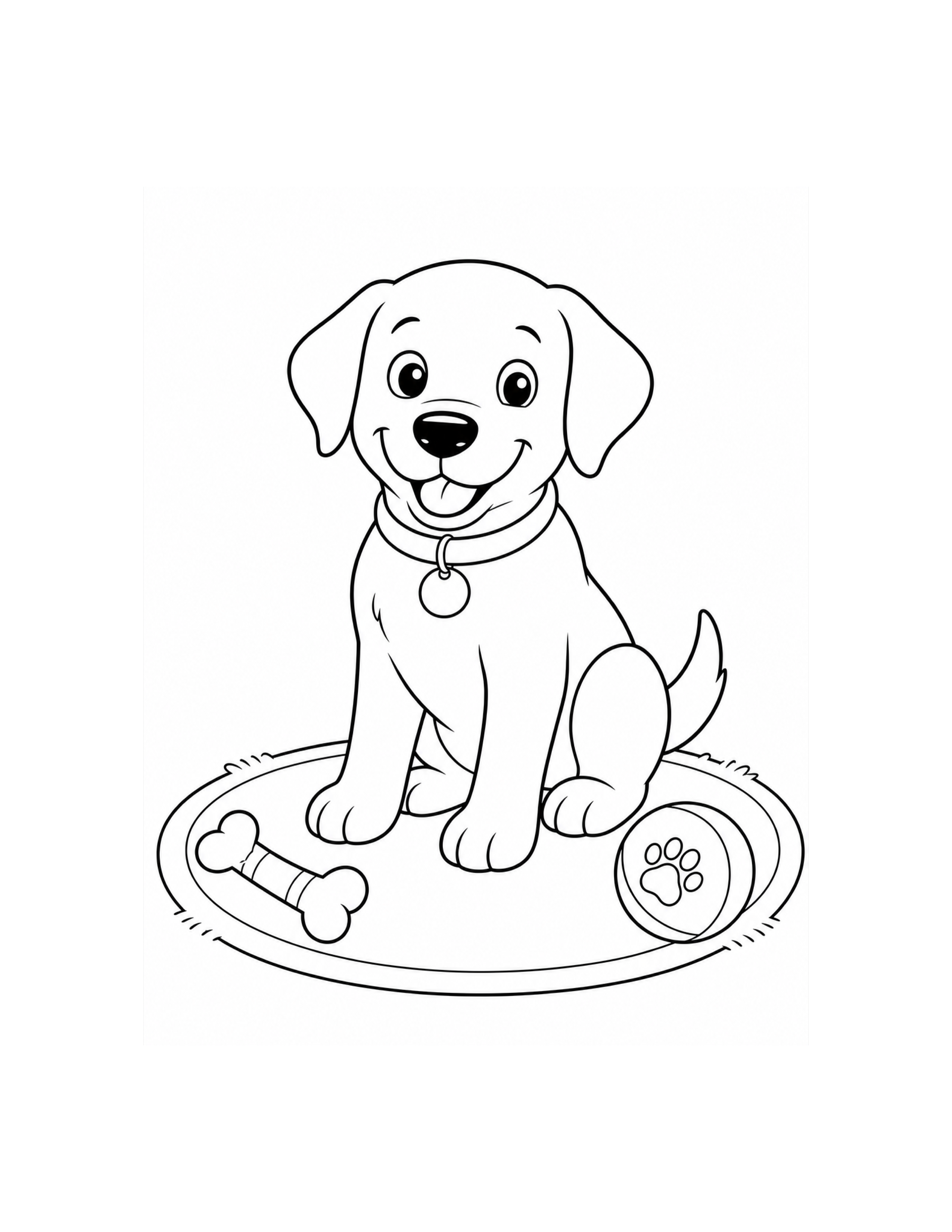 Labrador Puppy Coloring Page