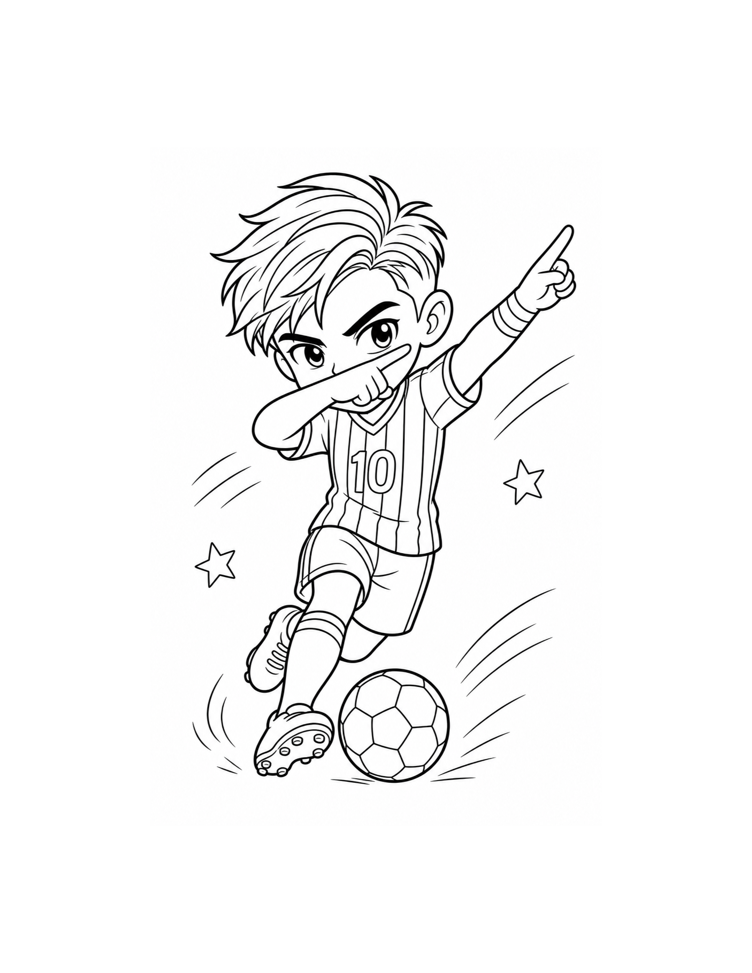 Paulo Dybala Number 10 Soccer Coloring Page