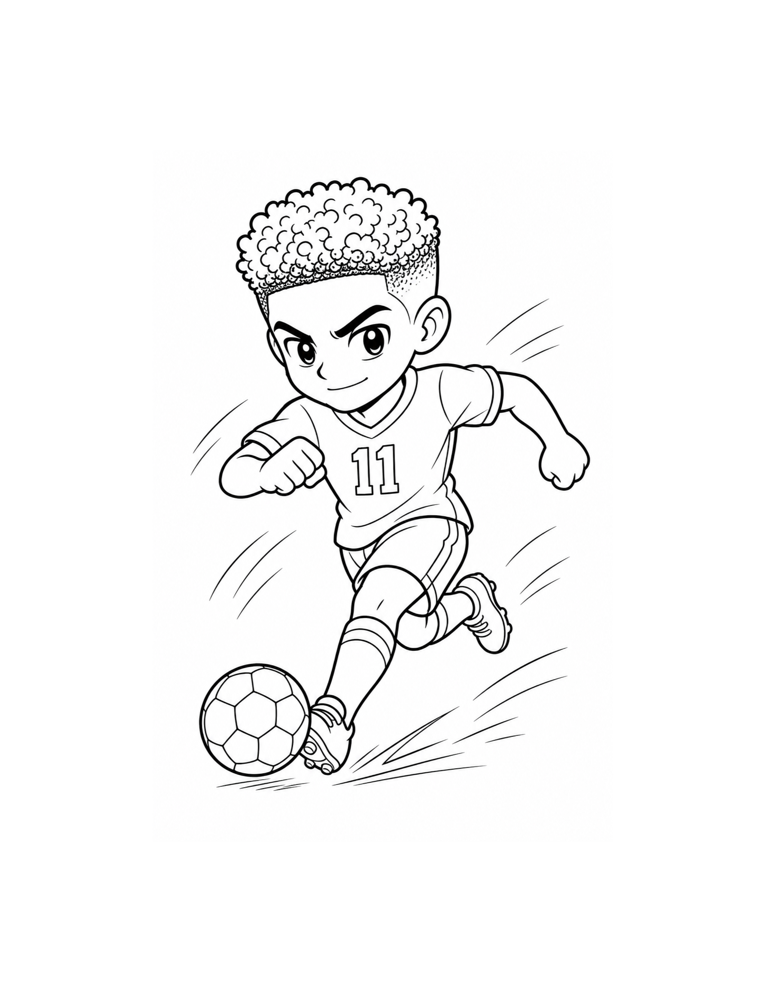 Marcus Rashford Number 11 Soccer Coloring Page