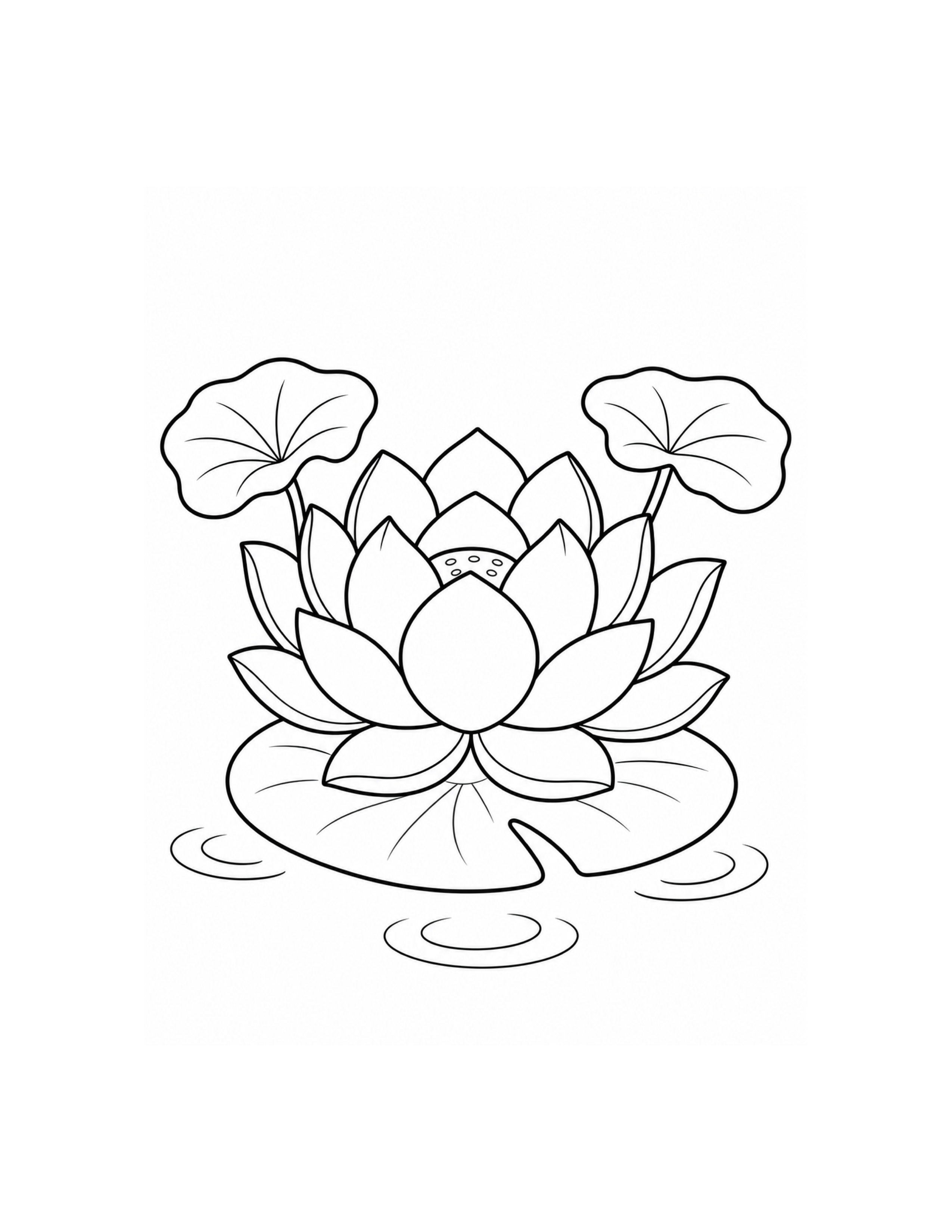 Lotus Flower Coloring Page